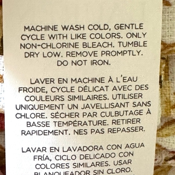 Lauren Ralph Lauren 2 Pc Cotton Kitchen Dish Towels Set Ivory Gold Reddish Brown - Picture 8 of 8